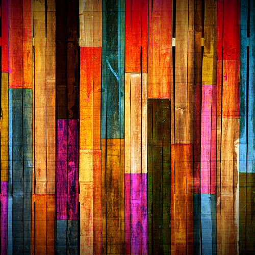 Adesivo Papel de Parede - Madeira Colorida